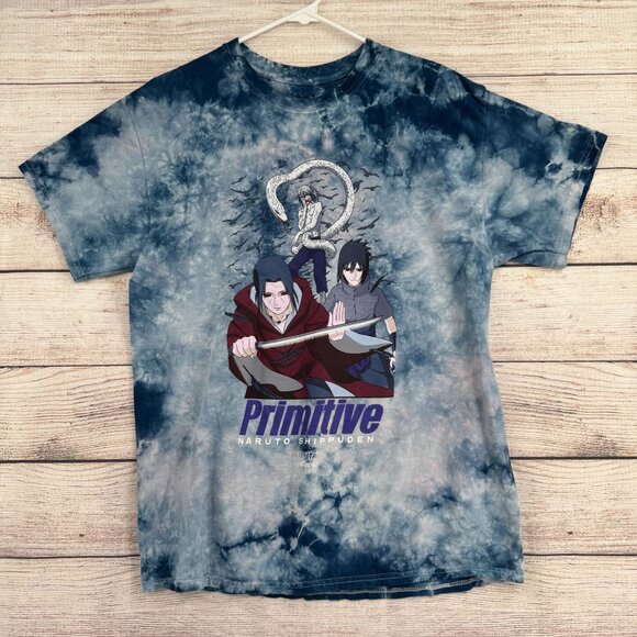 Primitive x Naruto Shippuden Tie Dye Short Sleeve‎ T-Shirt Men's Medium Blue - Picture 1 of 11